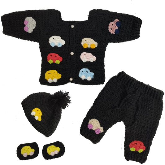 Imported Wool Crochet Sweater Set