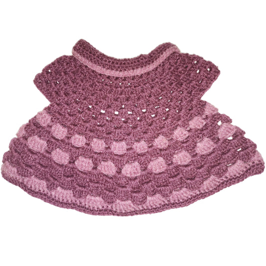 Imported Wool Crochet Sweater Frock