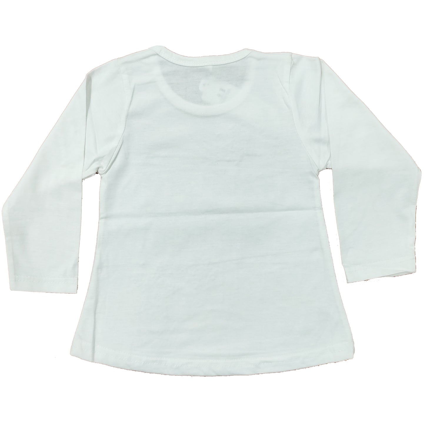 Girls White Printed Full Sleeves Shirt