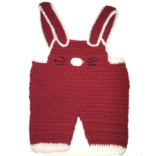 Dark Red Crochet Romper