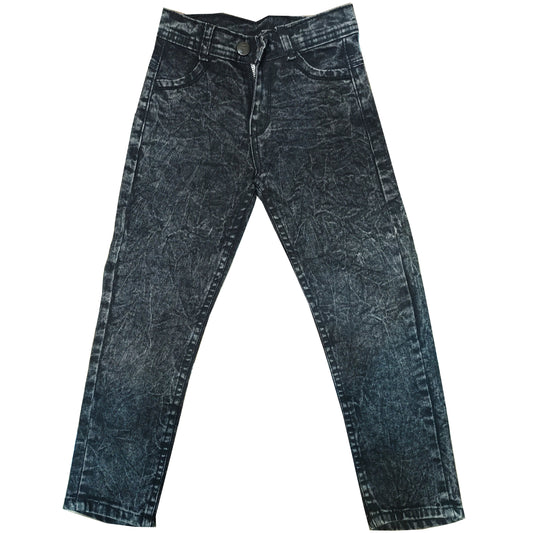 Black Washed Plain Jeans Pant