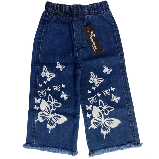 Butterfly Print Jeans Pant