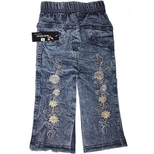 Stylish Metallic Embroidered Jeans Pant