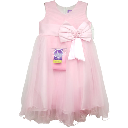 Pink Tissue and Net Frock