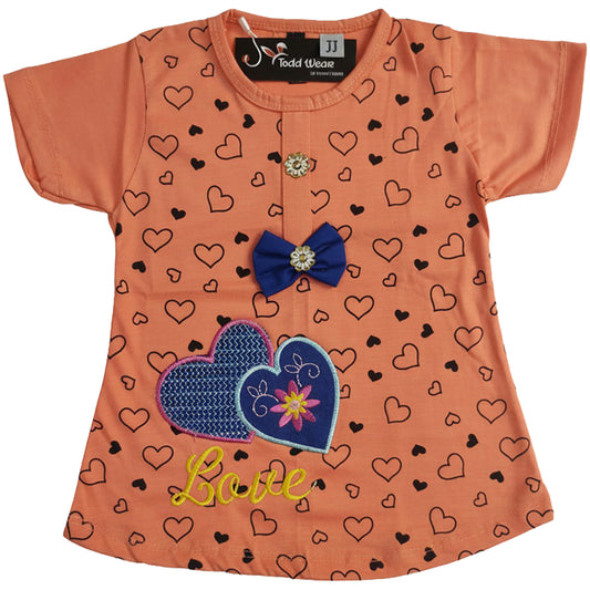 Love Print & Embroidered T-Shirt