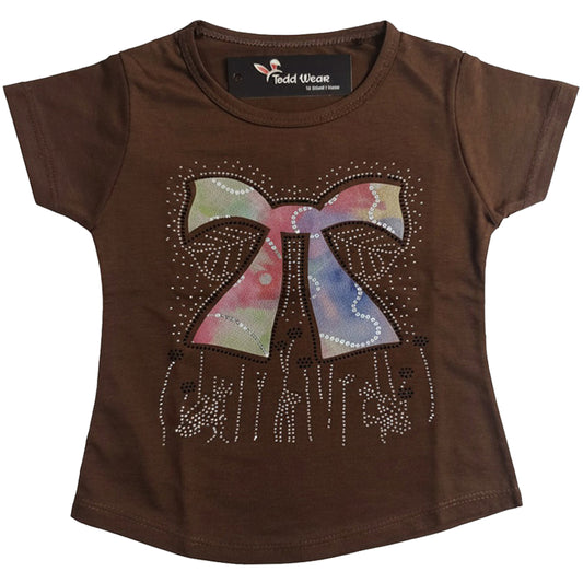 Sparkling Rhinestone Bow T-Shirt
