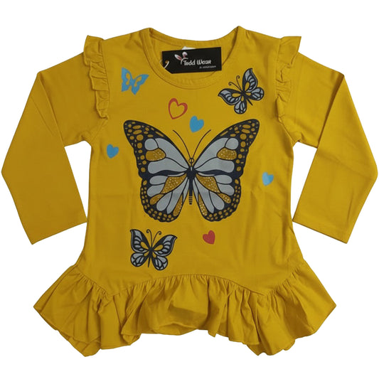 Full Sleeve Butterfly Graphic T-Shirt