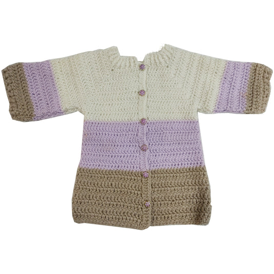 Imported Wool Crochet Sweater Coat