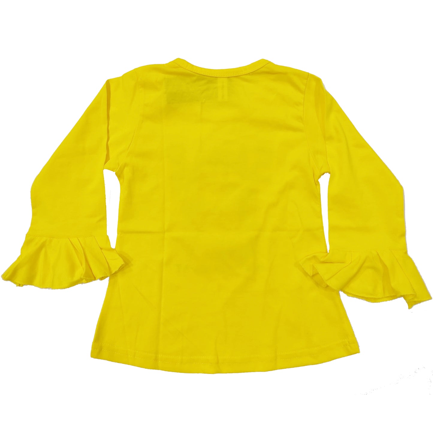 Girls Yellow Emoji Printed Shirt