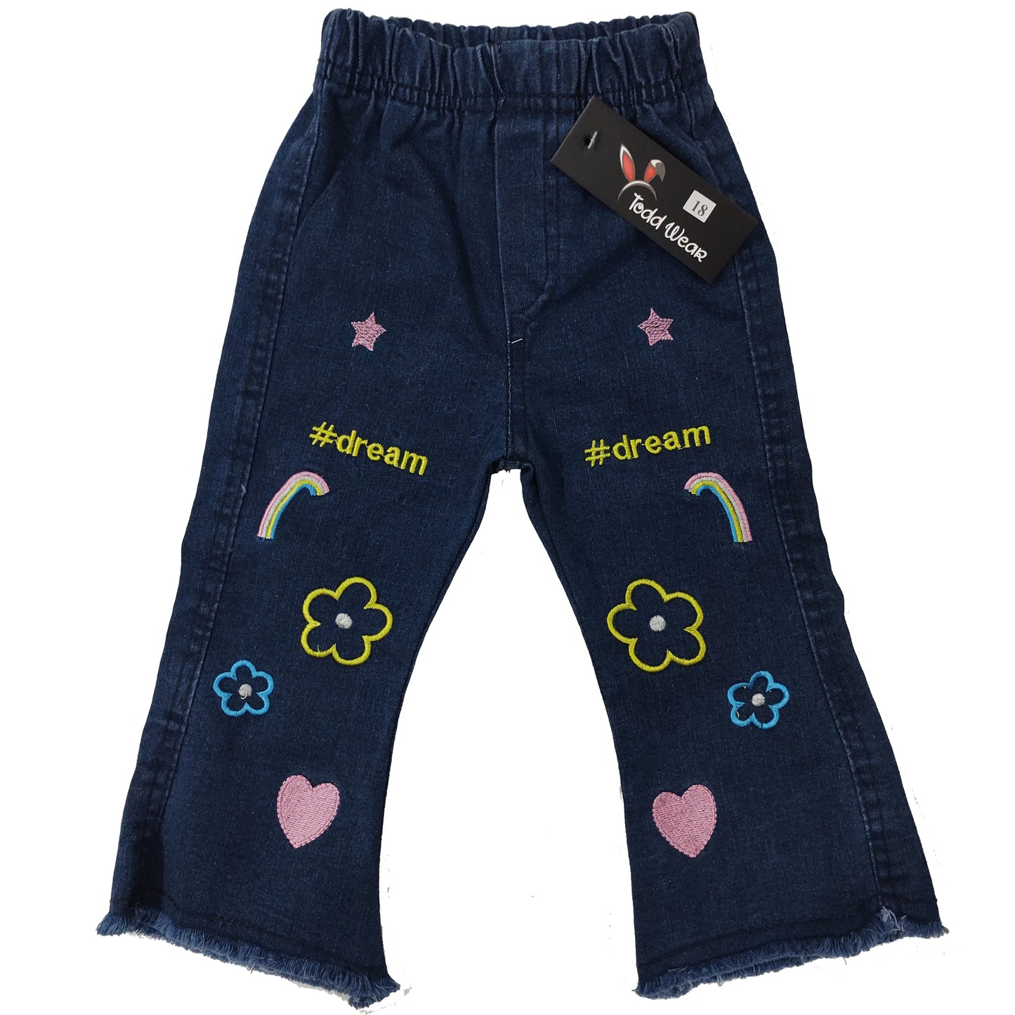 Girls Embroidered Jeans Pant