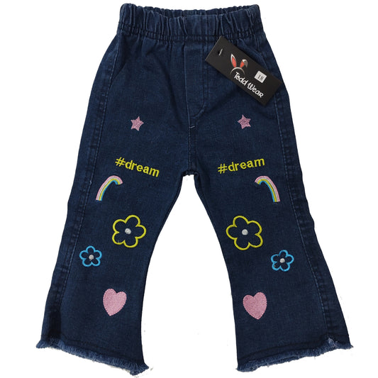 Girls Embroidered Jeans Pant