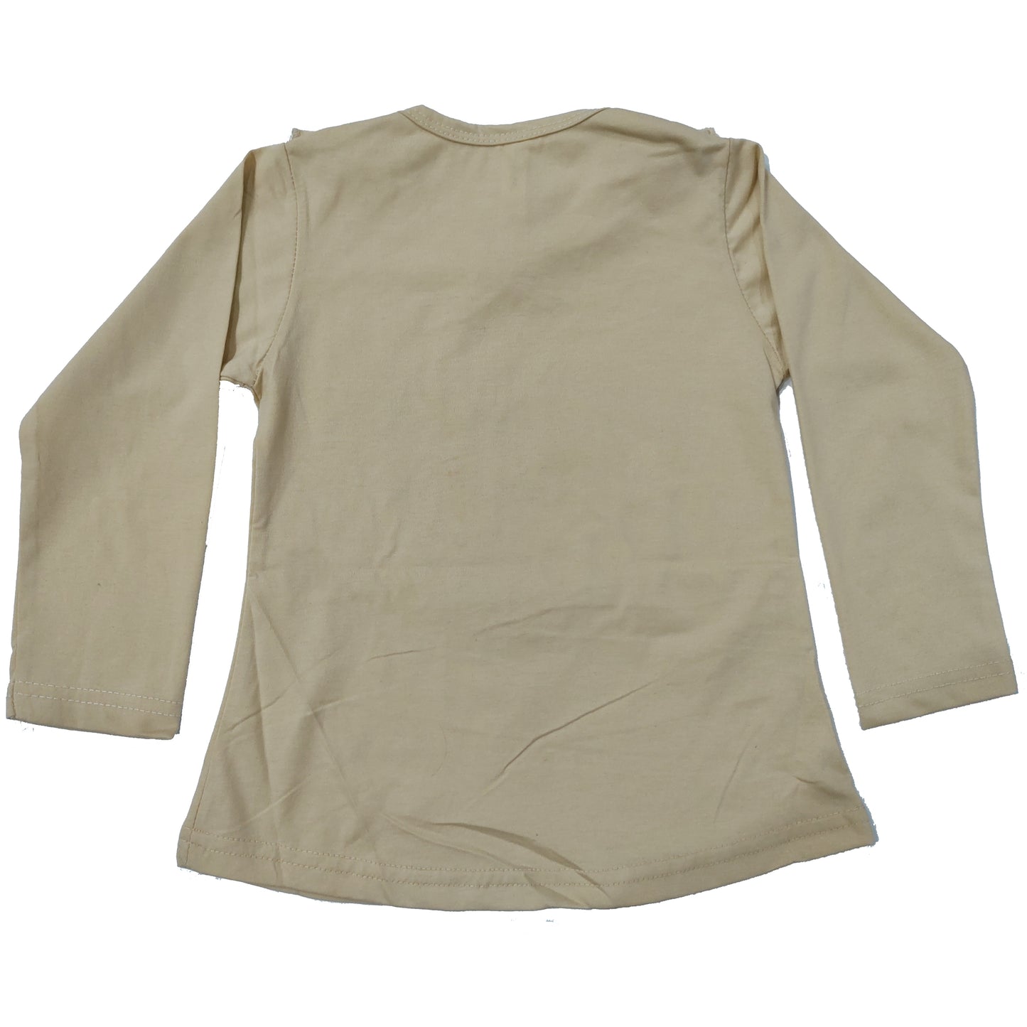 Girls Skin Color Printed Shirt